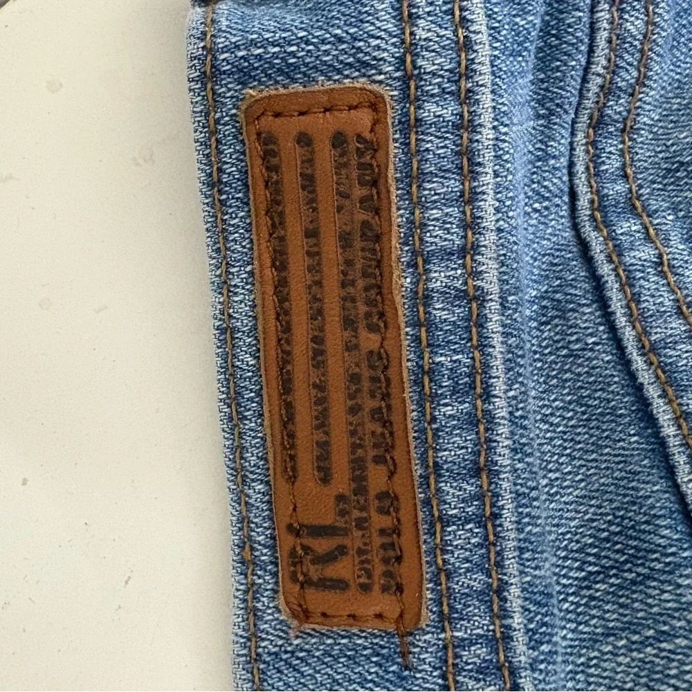 Stylish Ralph Lauren polo stretch cropped Blue Jeans